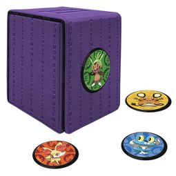 Ultra Pro Pokemon Supplies - Alcove Click Box - KALOS (4 Magnetic Badges, Holds 100 Cards)