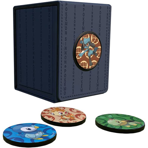 Ultra Pro Pokemon Supplies - Alcove Click Box - SINNOH (4 Magnetic Badges, Holds 100 Cards)