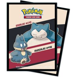 Ultra Pro Pokemon Supplies - Deck Protector Sleeves - SNORLAX & MUNCHLAX (65 Sleeves)