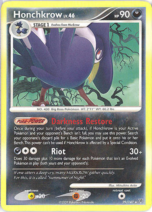 Pokemon Card - Supreme Victors 29/147 - HONCHKROW Lv.46 (rare)