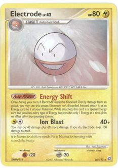 Pokemon Card - D&P: Secret Wonders 26/132 - ELECTRODE Lv.42 (rare)