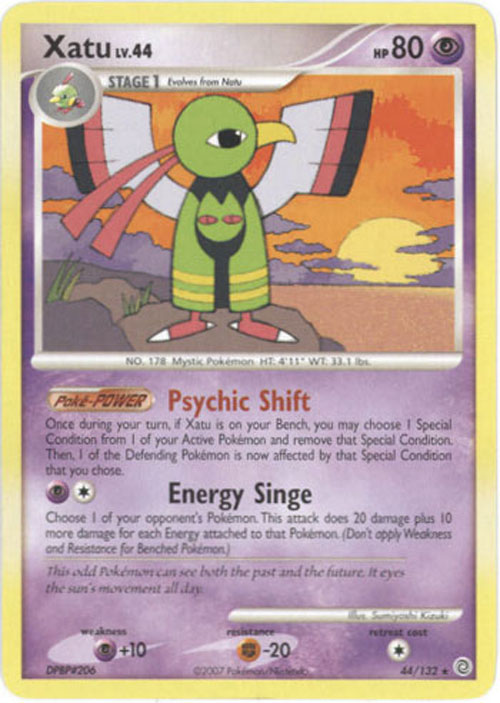 Pokemon Card - D&P: Secret Wonders 44/132 - XATU Lv.44 (rare)