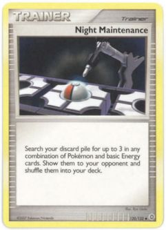 Pokemon Card - Secret Wonders 120/132 - NIGHT MAINTENANCE (uncommon)