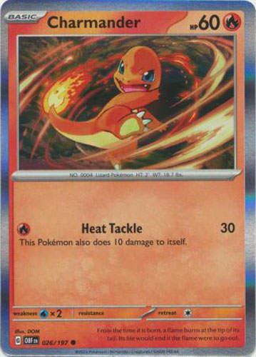 Pokemon Card - S&V: Obsidian Flames 026/197 - CHARMANDER
