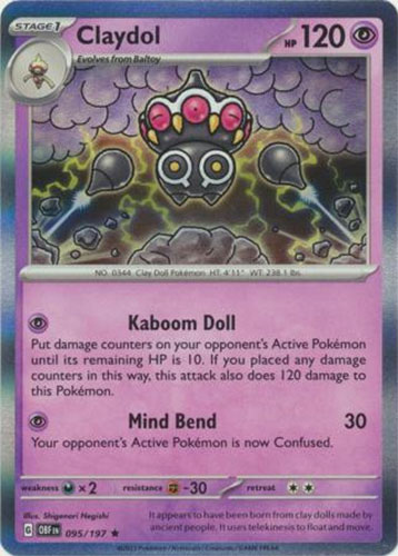 Pokemon Card - S&V: Obsidian Flames 095/197 - CLAYDOL (holo-foil): BBToyStore.com - Toys, Plush, Trading Cards, Action Figures & Games online retail store shop sale Pokemon Card - S&V: Obsidian Flames 095/197 - CLAYDOL (holo-foil): BBToyStore.com - Toys, Plush, Trading Cards, Action Figures & Games online retail store shop sale