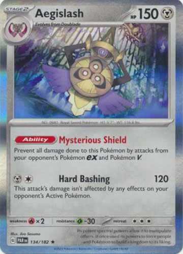 Pokemon Card - S&V: Paradox Rift 134/182 - AEGISLASH (holo-foil): BBToyStore.com - Toys, Plush, Trading Cards, Action Figures & Games online retail store shop sale Pokemon Card - S&V: Paradox Rift 134/182 - AEGISLASH (holo-foil): BBToyStore.com - Toys, Plush, Trading Cards, Action Figures & Games online retail store shop sale