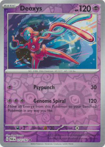 Pokemon Card - S&V: Paradox Rift 074/182 - DEOXYS (reverse holo)