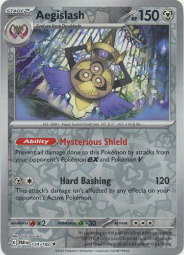 Pokemon Card - S&V: Paradox Rift 134/182 - AEGISLASH (reverse holo):  BBToyStore.com - Toys, Plush, Trading Cards, Action Figures & Games online  retail store shop sale