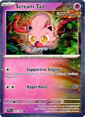 Pokemon Card - S&V: Temporal Forces 077/162 - SCREAM TAIL (COSMOS