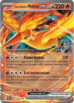 Pokemon Card - S&V: Destined Rivals 031/182 - TEAM ROCKET'S MOLTRES EX (double rare holo)