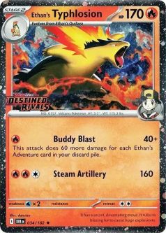 Pokemon Card - S&V: Destined Rivals 034/182 - ETHAN'S TYPHLOSION (prerelease promo)
