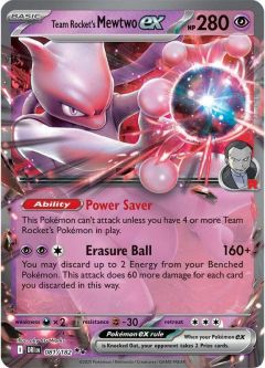 Pokemon Card - S&V: Destined Rivals 081/182 - TEAM ROCKET'S MEWTWO EX (double rare holo)