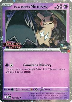 Pokemon Card - S&V: Destined Rivals 087/182 - TEAM ROCKET'S MIMIKYU (prerelease promo)