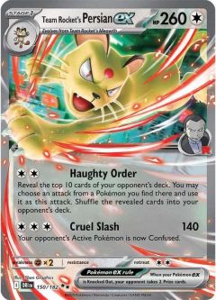 Pokemon Card - S&V: Destined Rivals 150/182 - TEAM ROCKET'S PERSIAN EX (double rare holo)