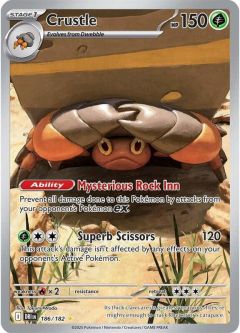 Pokemon Card - S&V: Destined Rivals 186/182 - CRUSTLE (illustration rare holo)