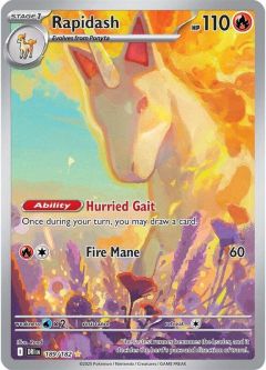 Pokemon Card - S&V: Destined Rivals 189/182 - RAPIDASH (illustration rare holo)
