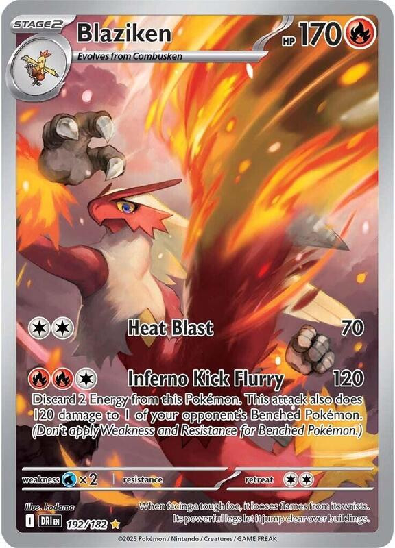 Pokemon Card - S&V: Destined Rivals 192/182 - BLAZIKEN (illustration rare holo)