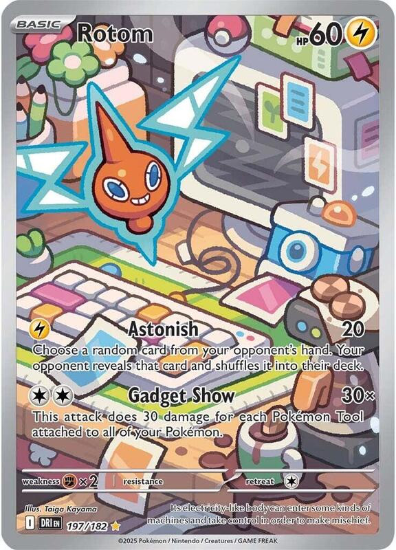Pokemon Card - S&V: Destined Rivals 197/182 - ROTOM (illustration rare holo)