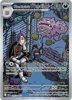 Pokemon Card - S&V: Destined Rivals 199/182 - TEAM ROCKET'S WEEZING (illustration rare holo)