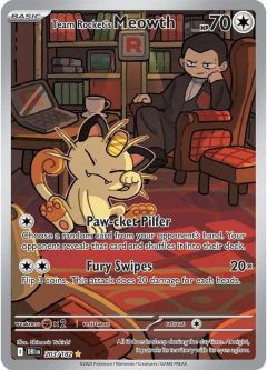 Pokemon Card - S&V: Destined Rivals 203/182 - TEAM ROCKET'S MEOWTH (illustration rare holo)