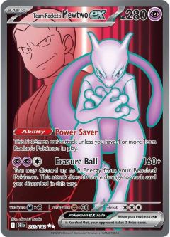 Pokemon Card - S&V: Destined Rivals 213/182 - TEAM ROCKET'S MEWTWO EX (ultra rare holo)