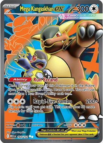 Pokemon Card - Mega Evolution 164/132 - MEGA KANGASKHAN EX (ultra rare holo-foil)