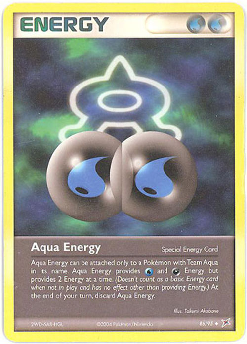 Pokemon Card - Team Magma Team Aqua 86/95 - AQUA ENERGY (uncommon)