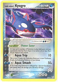 Pokemon Card - Team Magma vs Team Aqua 3/95 - TEAM AQUA'S KYOGRE (rare)