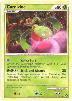 Pokemon Card - Triumphant 16/102 - CARNIVINE (rare)