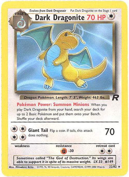 Pokemon Card - Team Rocket 22/82 - DARK DRAGONITE (rare)