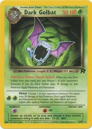 Pokemon Card - Team Rocket 24/82 - DARK GOLBAT (rare)