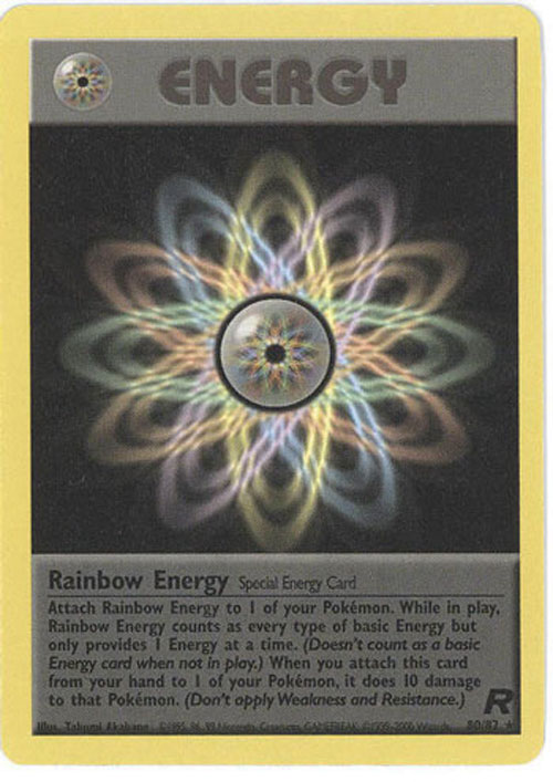Pokemon Card - Team Rocket 80/82 - RAINBOW ENERGY (rare)