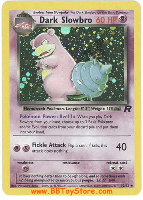 12//82 Team Rocket Set Holo Pokemon Card FAST /& FREE P/&P! Dark Slowbro Rare