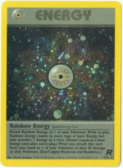 Pokemon Card - Team Rocket 17/82 - RAINBOW ENERGY (holo-foil)