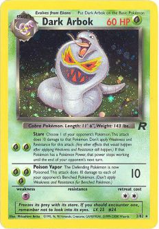 Pokemon Card - Team Rocket 2/82 - DARK ARBOK (holo-foil) *Played*