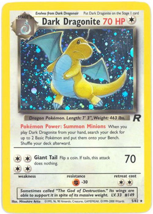 Pokemon Card - Team Rocket 5/82 - DARK DRAGONITE (holo-foil)