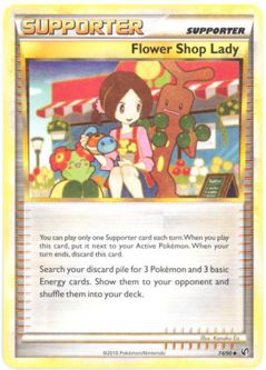 Pokemon Card - HS: Undaunted 74/90 - FLOWER SHOP LADY (uncommon)