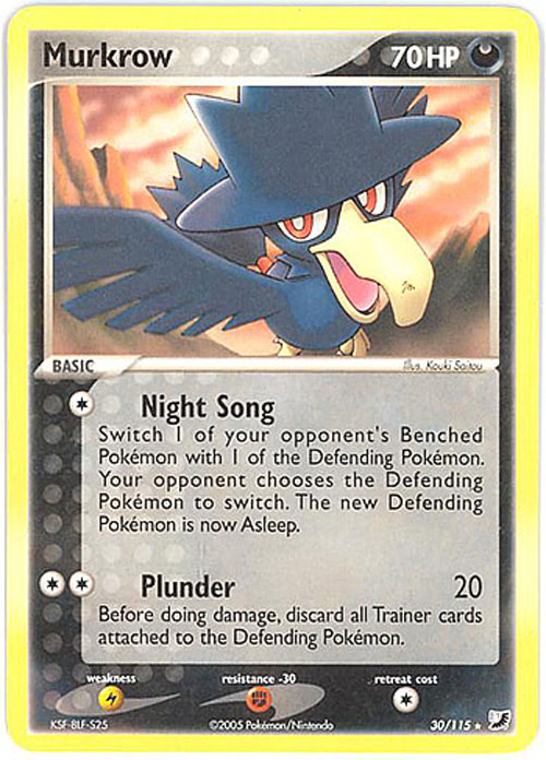 Pokemon Card - Unseen Forces 30/115 - MURKROW (rare)