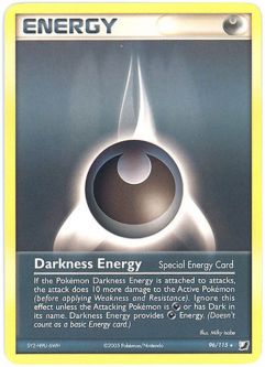 Pokemon Card - Unseen Forces 96/115 - DARKNESS ENERGY (rare)