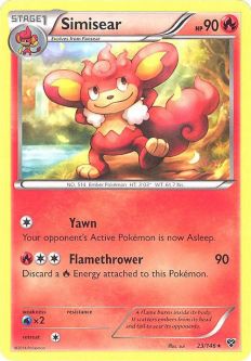Pokemon Card - XY 23/146 - SIMISEAR (rare)