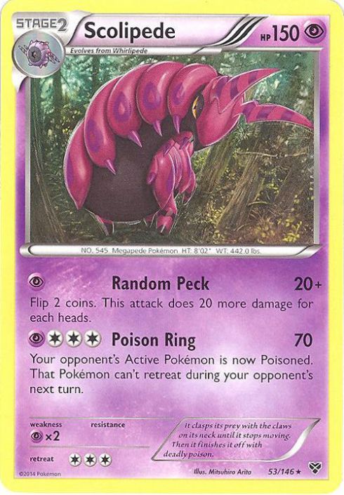 Pokemon Card - XY 53/146 - SCOLIPEDE (rare): BBToyStore.com - Toys, Plush,  Trading Cards, Action Figures & Games online retail store shop sale