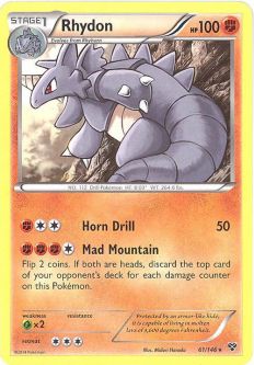 Pokemon Card - XY 61/146 - RHYDON (rare)