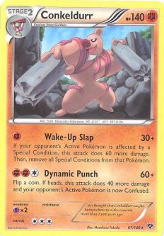 Pokemon Card - XY 67/146 - CONKELDURR (rare)