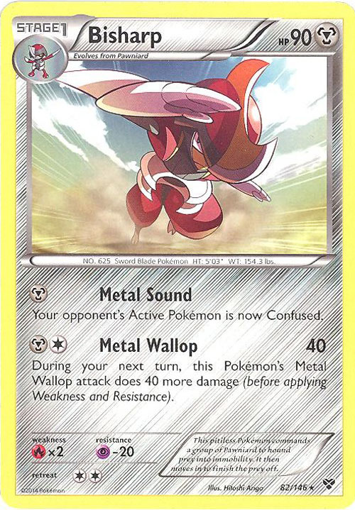 BISHARP 82/146 RARE POKEMON XY 