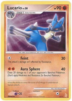 Pokemon Card Promo 3/11 - LUCARIO (holo-foil)