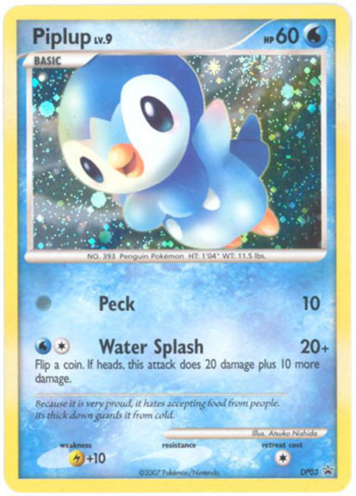 Pokemon Card Promo #DP03 - PIPLUP lv.9 (holo-foil)