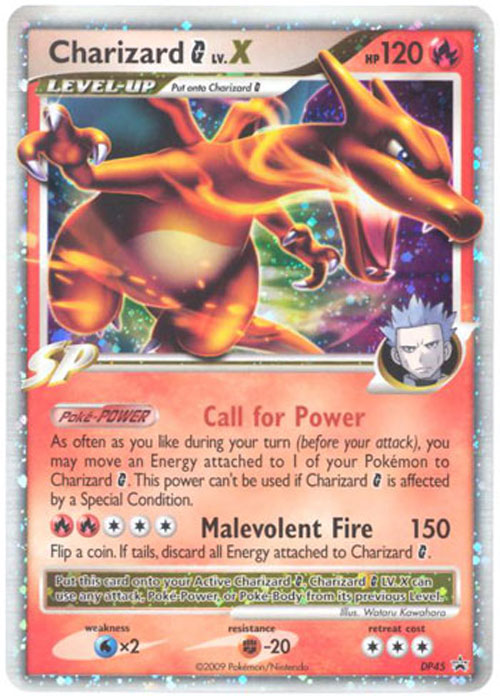 Pokemon Card - D&P Promo #DP45 - CHARIZARD G lv.X (holo-foil)