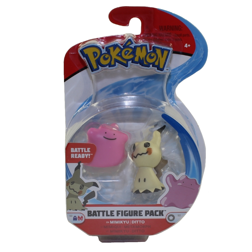 Wicked Cool Toys - Pokemon Battle Figure Pack S2 - DITTO & MIMIKYU (2-Pack) (2 inch)