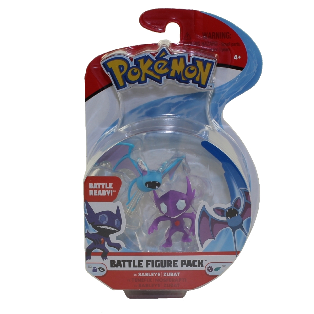 Wicked Cool Toys - Pokemon Battle Figure Pack S2 - SABLEYE & ZUBAT (2-Pack)(2 inch)