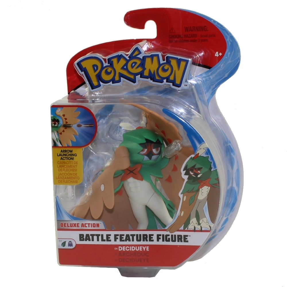 Wicked Cool Toys - Pokemon Battle Feature Figure - DECIDUEYE w/ Arrow Launching Action! (4.5 inch)